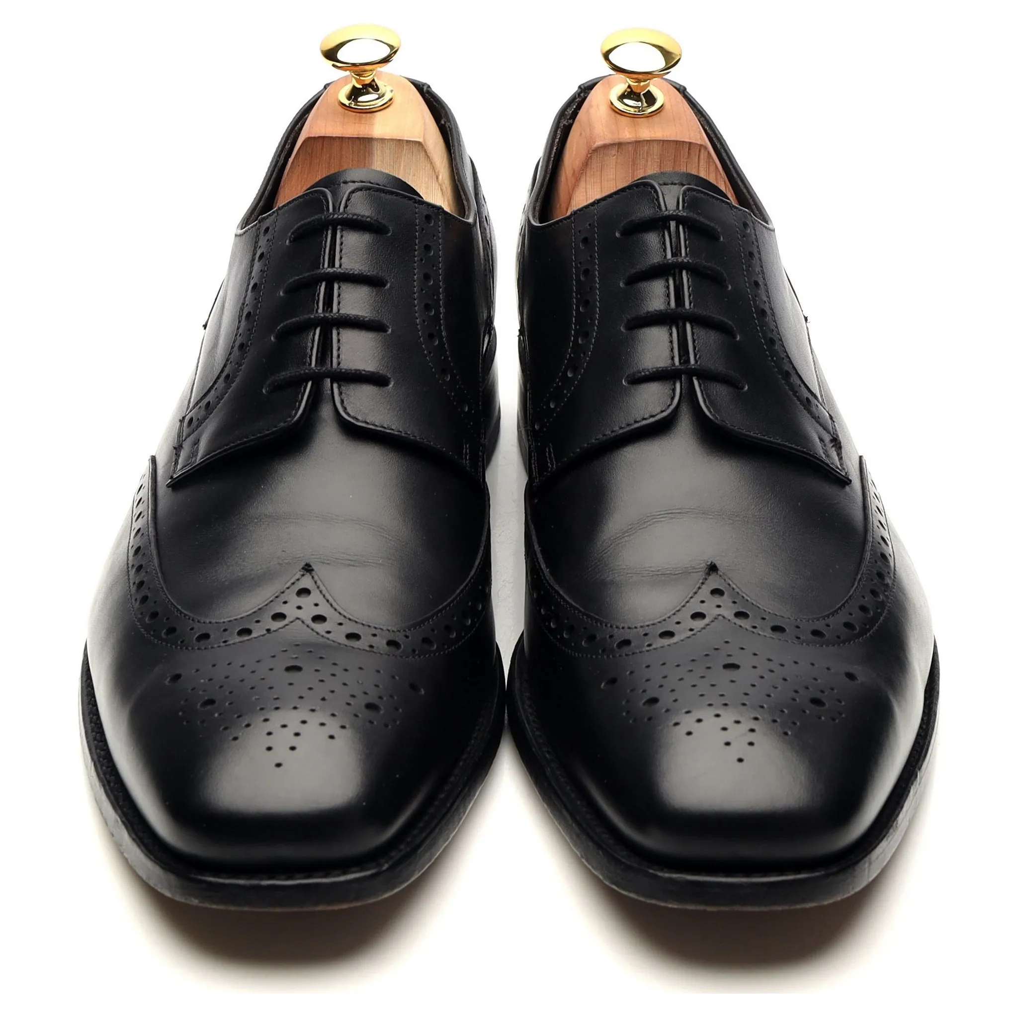 'Toddington' Black Leather Derby Brogues UK 10.5 G