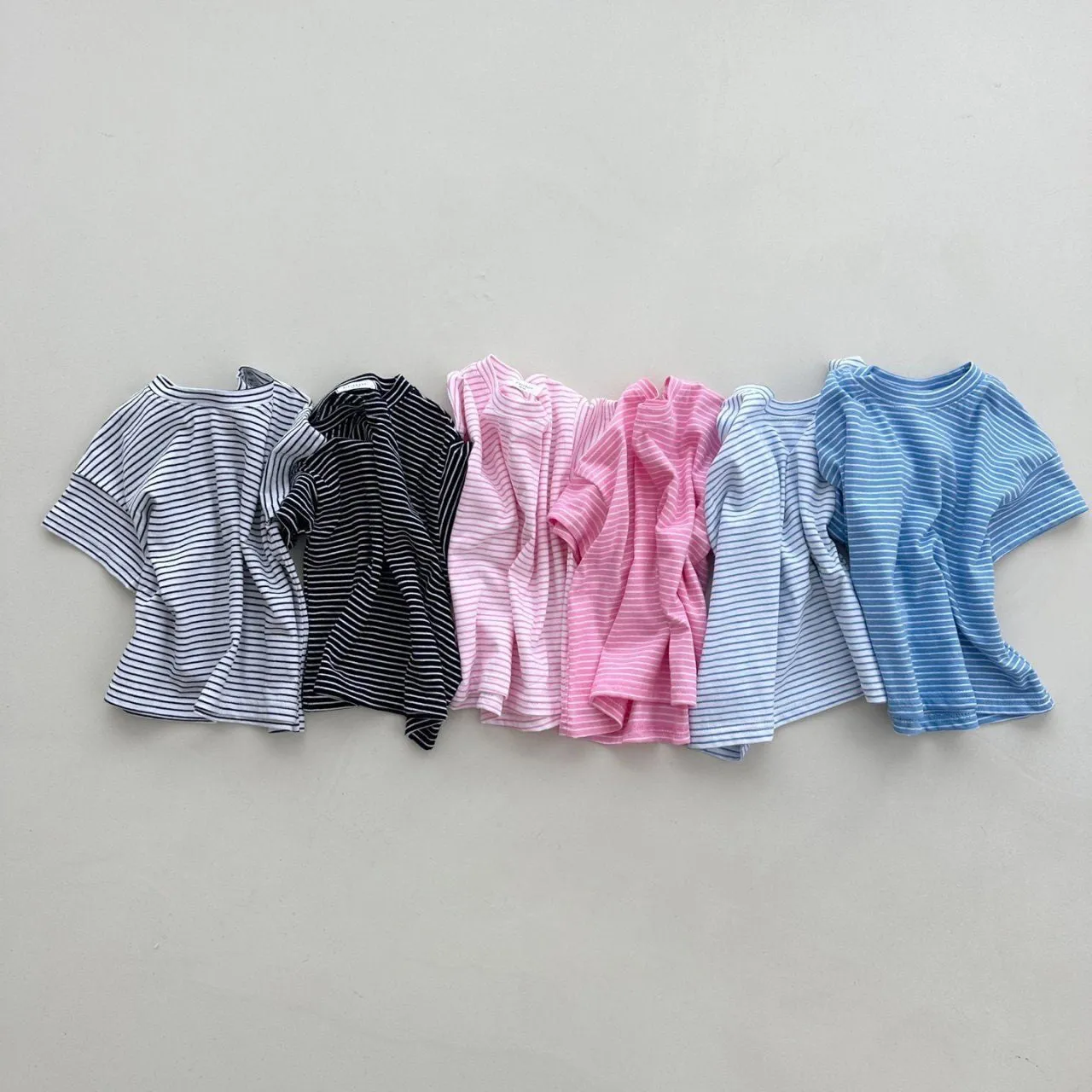 Toddler 2-Pack Crewneck Short Sleeve Stripe T-Shirt (2-6y) - 3 Colors