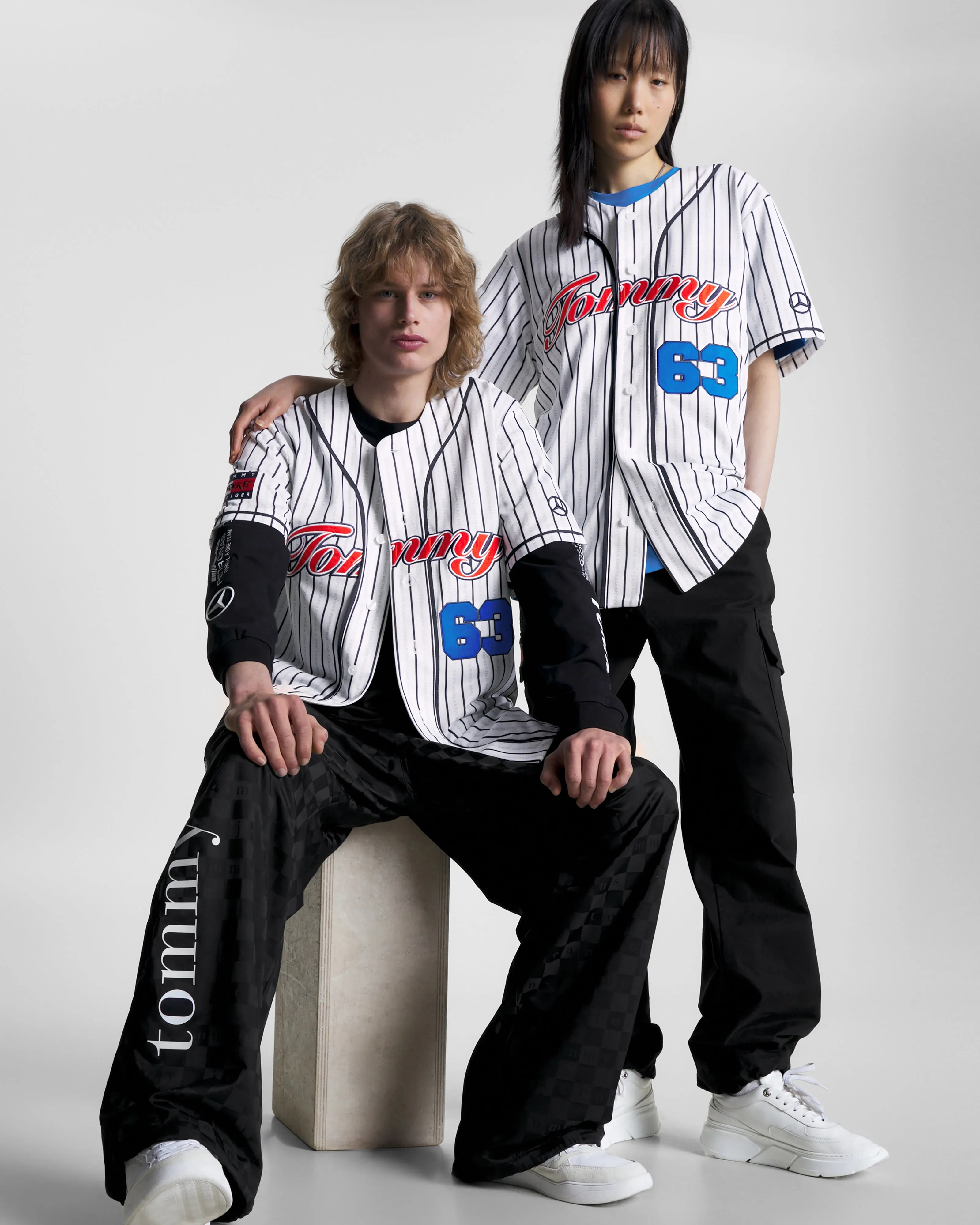 Tommy x Mercedes-AMG F1 x Awake NY Baseball Jersey White/Desert 63