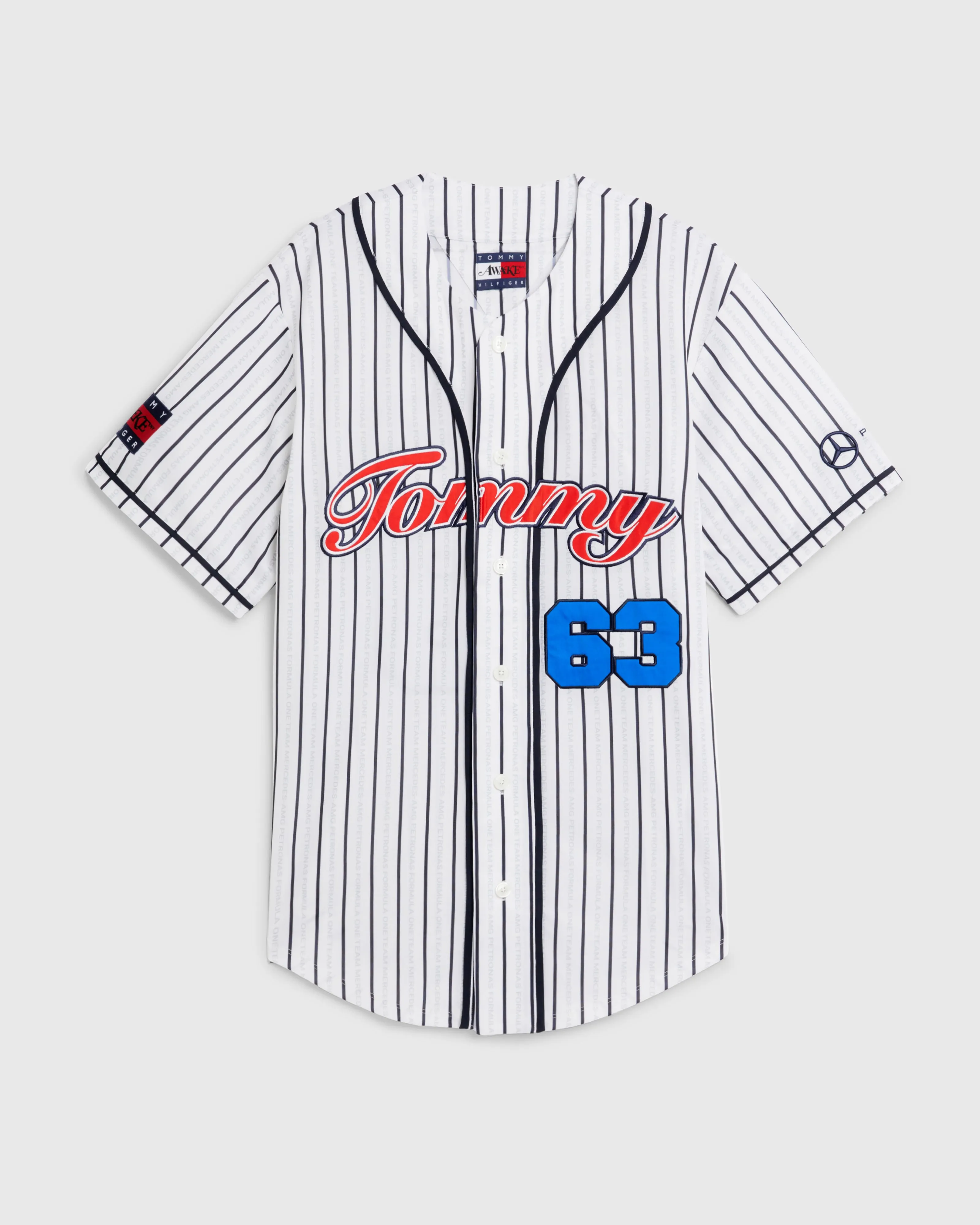 Tommy x Mercedes-AMG F1 x Awake NY Baseball Jersey White/Desert 63