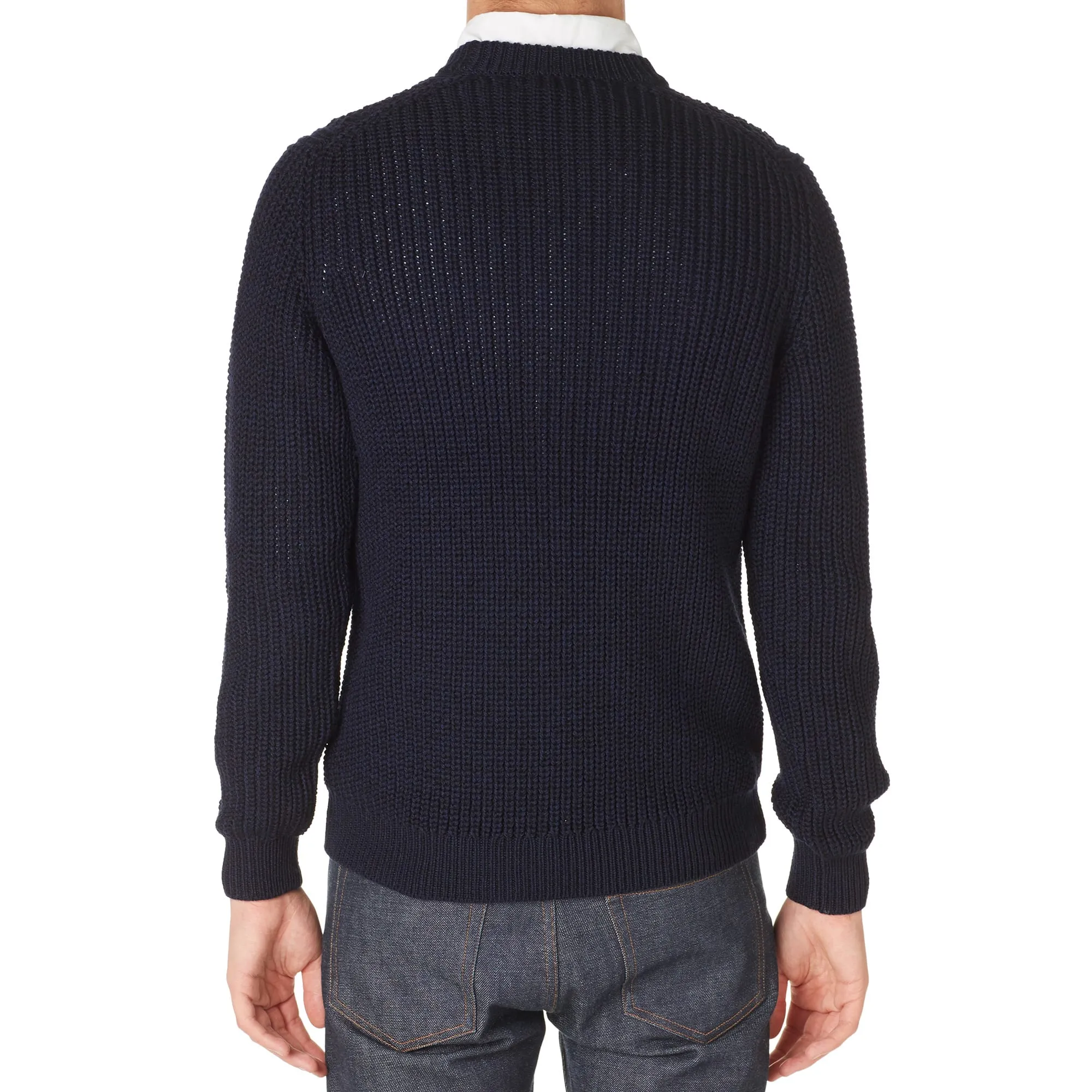 Tomorrowland Merino Cord Crew SweatNavy