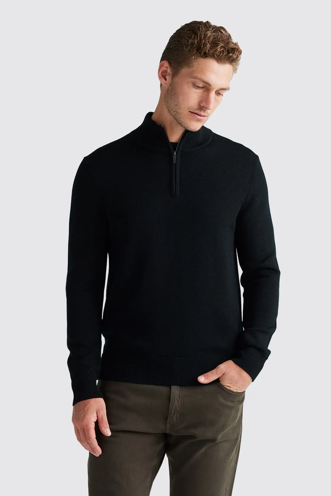 Toorallie Half Zip Jumper Black