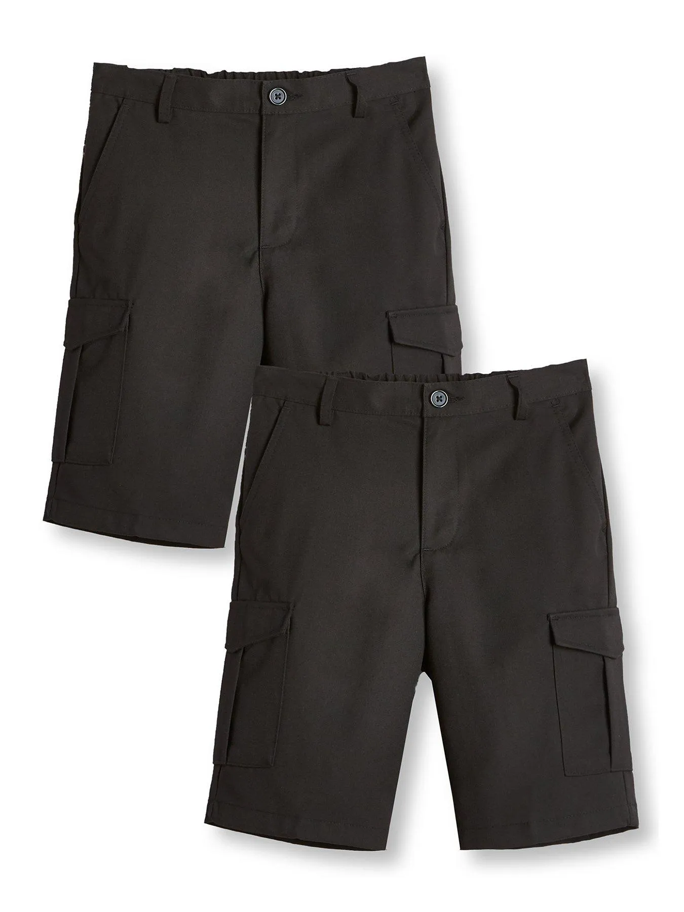 V by Very Boys 2 Pack Combat School Shorts - Black