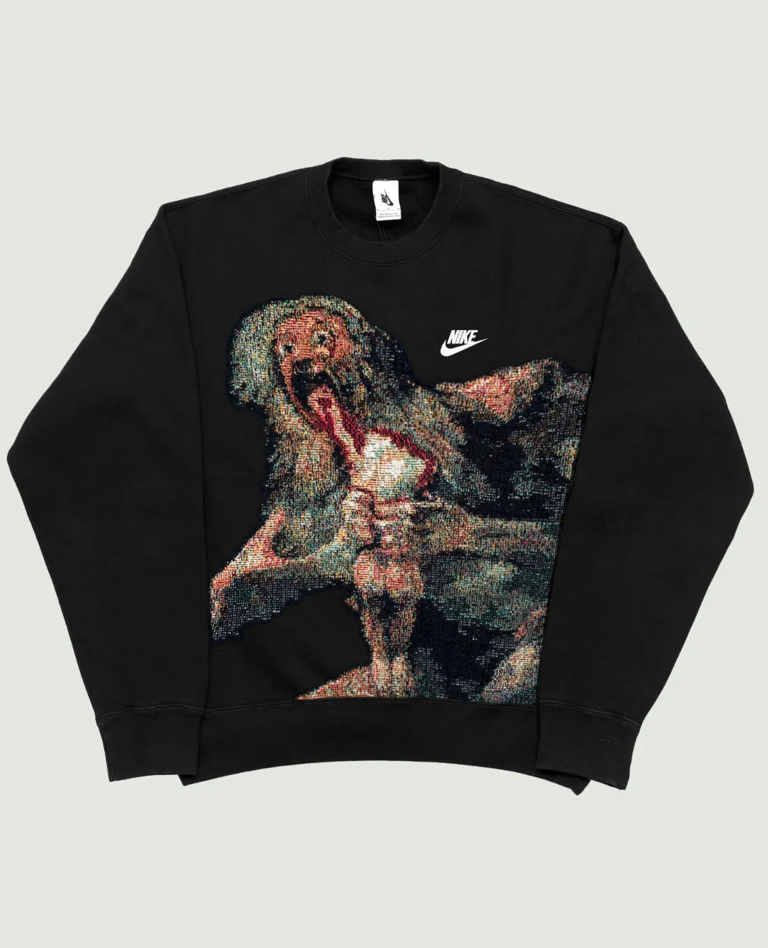 VA-SS22-341 SATURN DEVOURING HIS SON NIKE RETRO REWORK CREWNECK