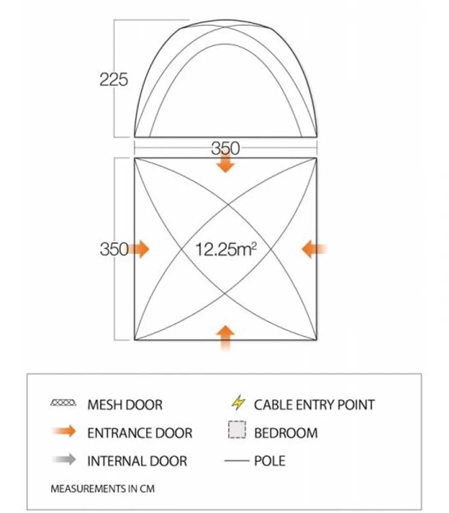 Vango Hogan Hub (Large) Footprint - 350cm x 350cm