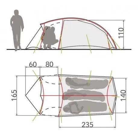 Vaude  Hogan Sul XT 2-3p - Tenda a 3 posti