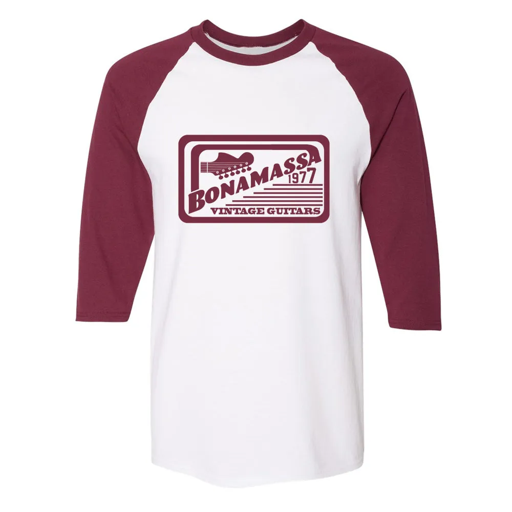 Vintage Guitars Stamp Raglan 3/4 Sleeve T-Shirt (Unisex)