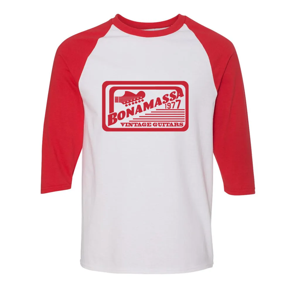 Vintage Guitars Stamp Raglan 3/4 Sleeve T-Shirt (Unisex)