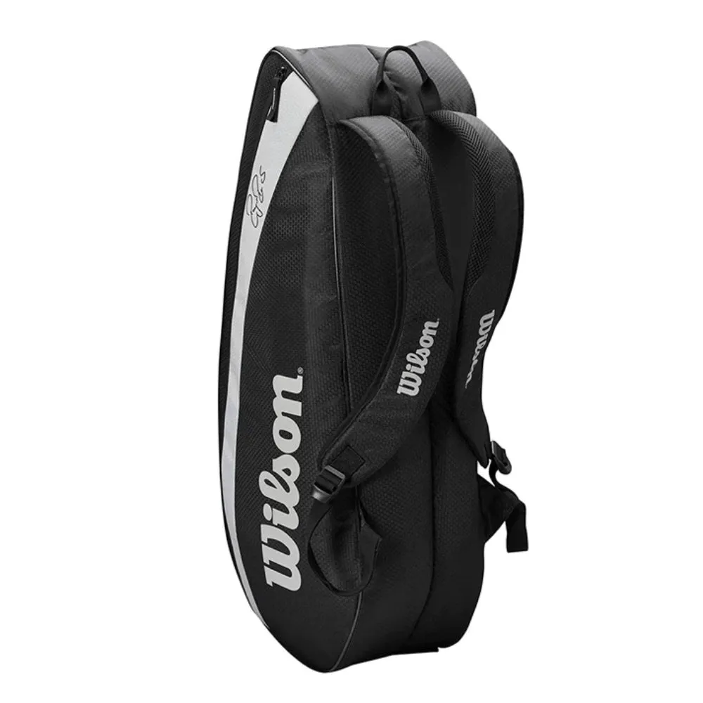 WILSON Roger Federer Team 6R Pack Tennis Kit Bag (Black)