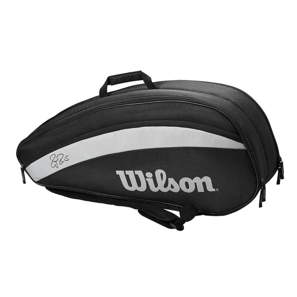 WILSON Roger Federer Team 6R Pack Tennis Kit Bag (Black)