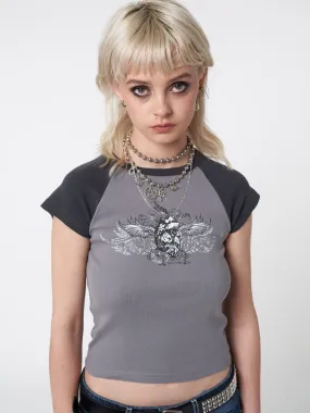 Winged Heart Raglan Baby Tee