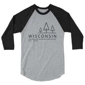 Wisconsin - 3/4 Sleeve Raglan Shirt - Established