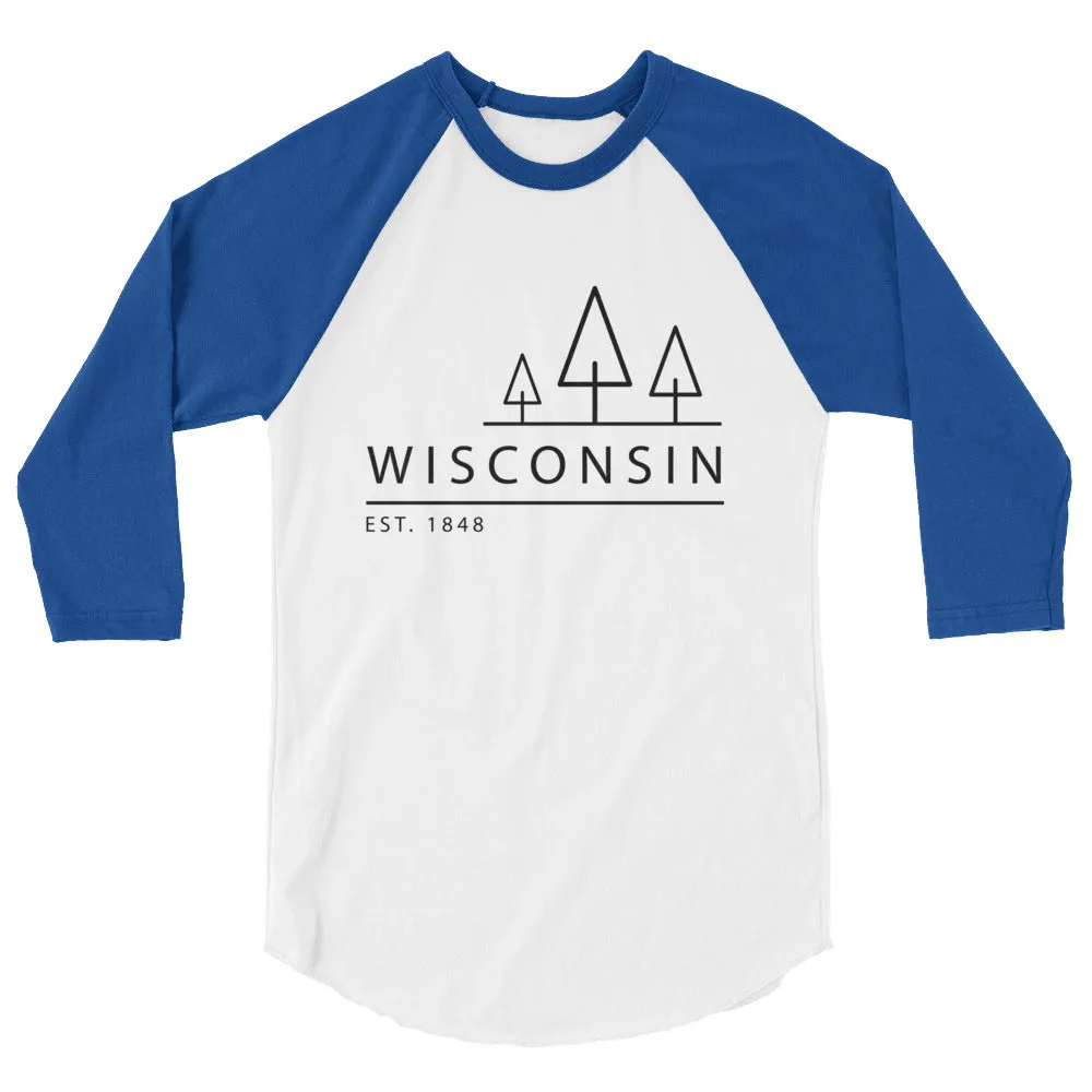 Wisconsin - 3/4 Sleeve Raglan Shirt - Established