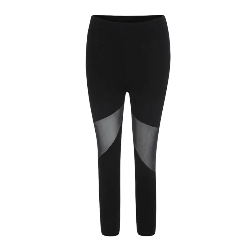 Women Leggings Gothic Insert Mesh Design Trousers Pants Big