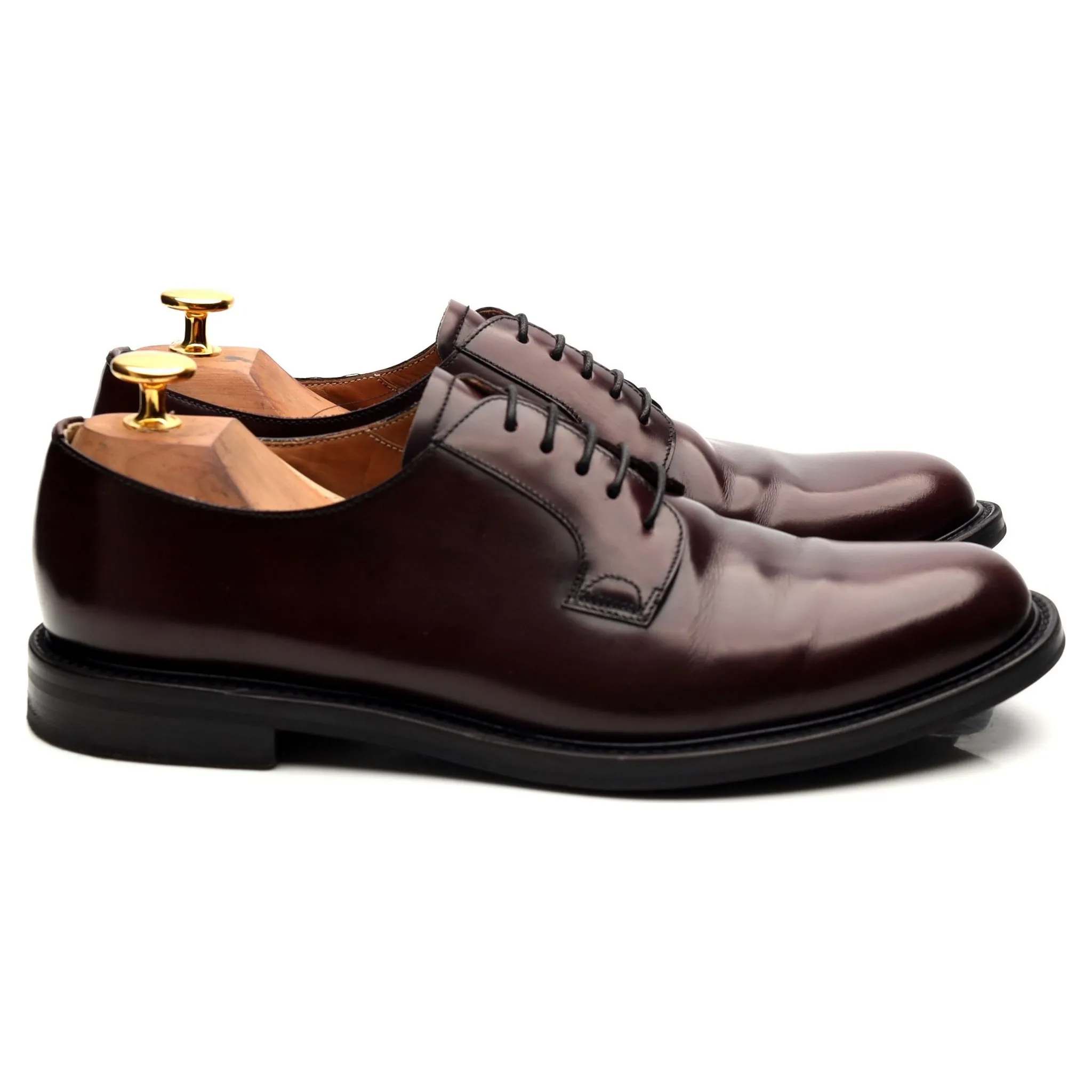 Women's 'Cindy' Burgundy Leather Derby UK 7 EU 40