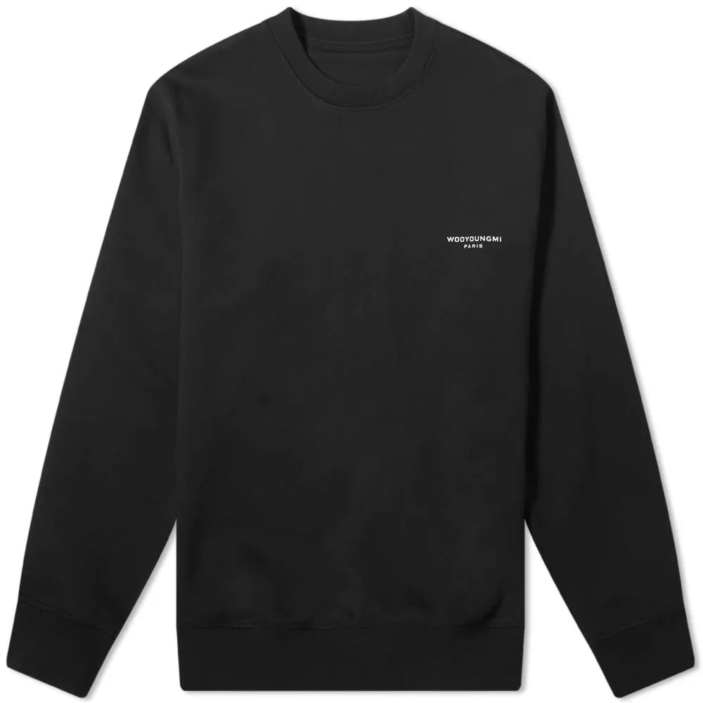 Wooyoungmi Box Logo Crewneck SweatBlack