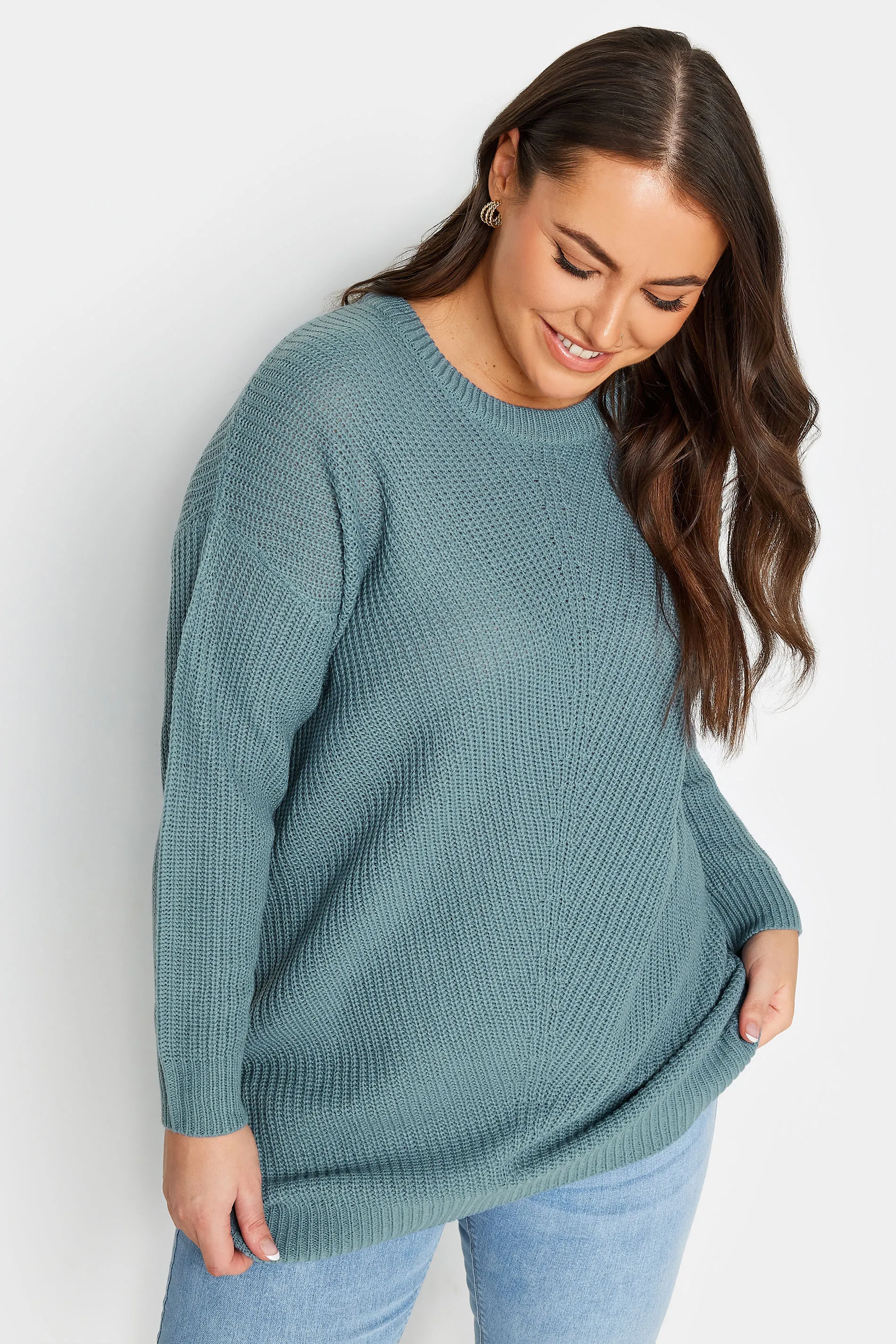 YOURS Curve Blue Essential Jumper