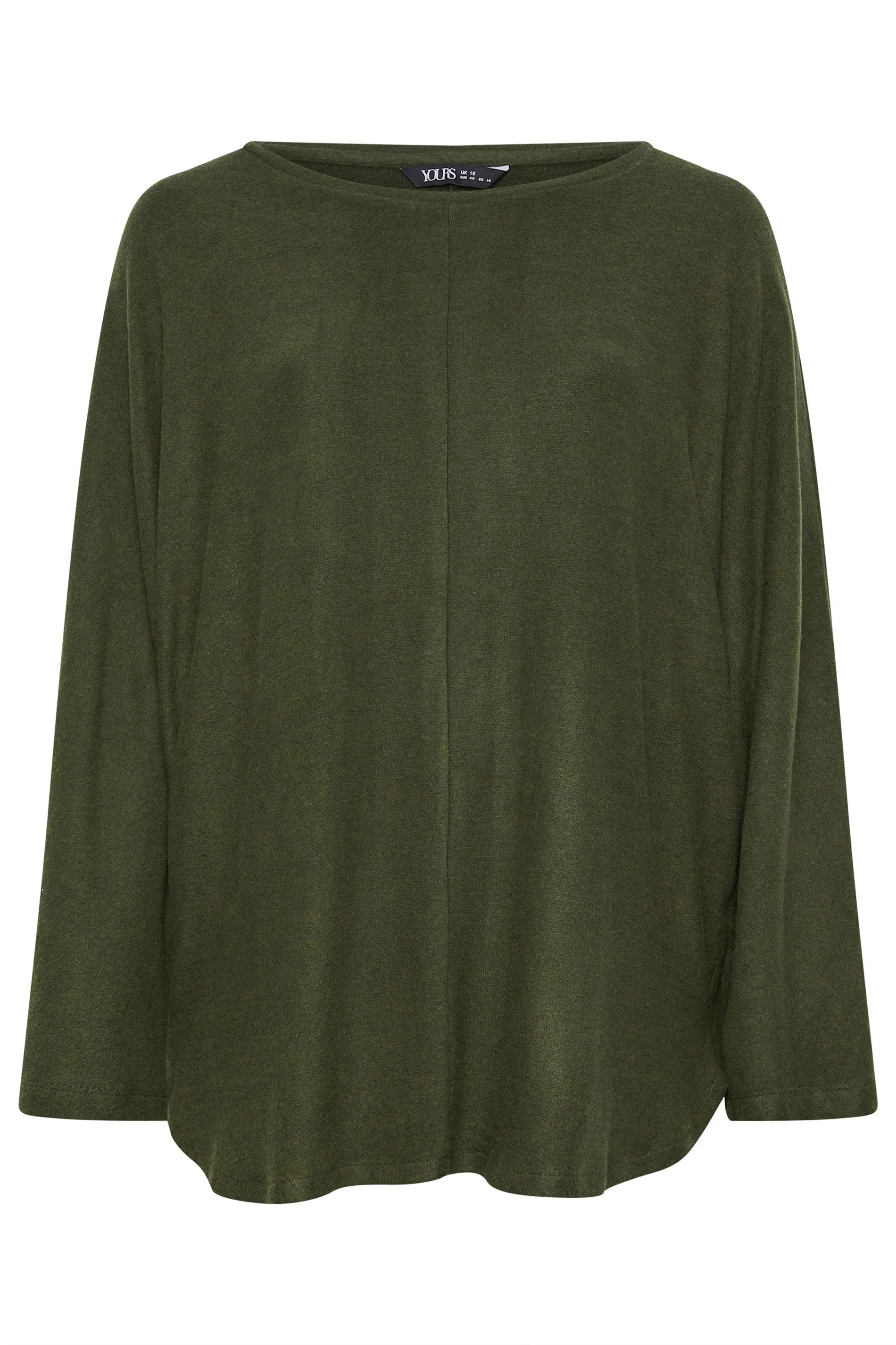 YOURS Curve Green Batwing Jumper